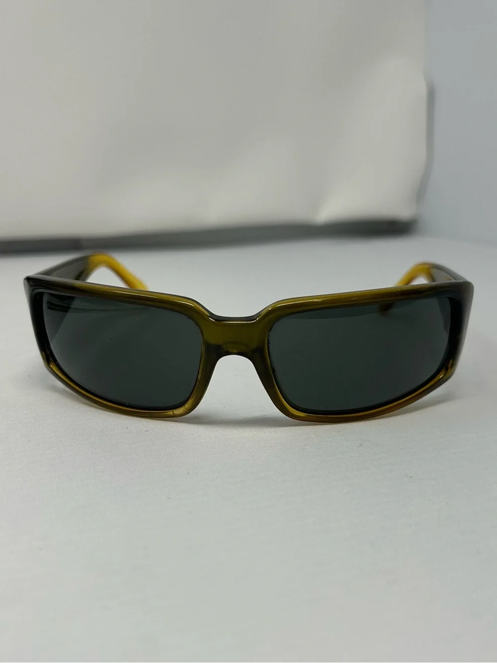 VTG Y2K VonZipper Wrap Sunglasses Sham Gradient Frames Green To Yellow